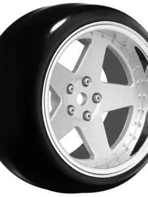 Super-Preis | Louise LOULNHA559T Drift-Reifen auf Felge 5-Speichen 1 10, matt-silber (4) 12mm Hex - 2, 4, 6 und 8mm Offset möglich