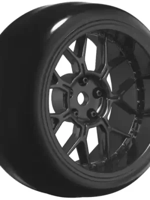 Schnelle Zustellung - Louise LOULNHA566T Drift-Reifen auf Felge 14-Speichen 1 10 schwarz-glänzend (4) 12mm Hex - 2, 4, 6 und 8mm Offset möglich