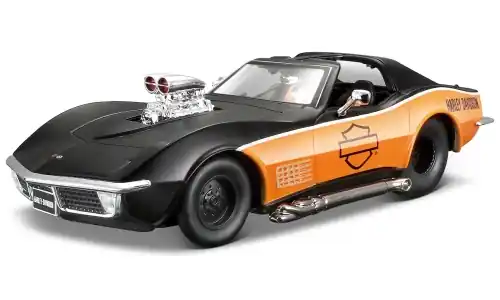 Chevrolet Corvette, schwarz/orange, 1970, Harley-Davidson, 1 24, Maisto - Neu hinzugefügt