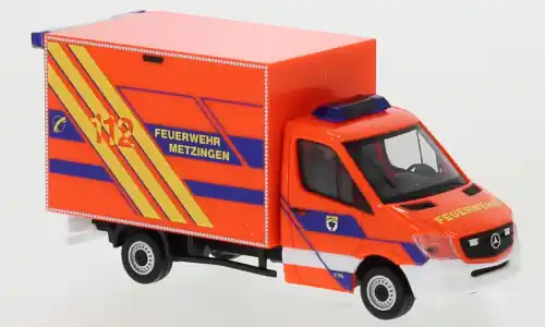 Mercedes Sprinter Koffer, 2013, Feuerwehr Metzingen, 1 87, Herpa - Jetzt neu