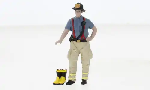 Begrenztes Angebot | Figur Firefighters - Getting Ready, 1 24, American Diorama