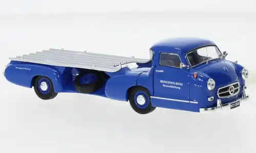 Bewährte Qualität | Mercedes Rennwagen-Schnelltransporter, 1955, Das blaue Wunder, 1 43, IXO
