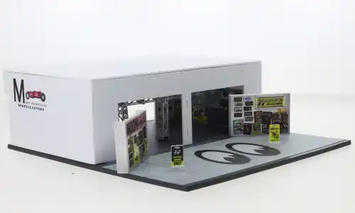 - Pit Garage Diorama, Mooneyes Speed & Customs, 1 64, Tarmac Works - Zertifiziert