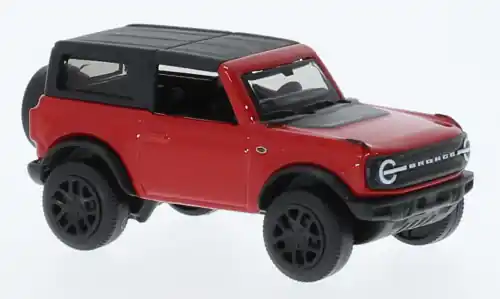Sonderaktion - Ford Bronco Wildtrak, rot/schwarz, 2021, 1 64, Bburago