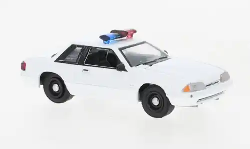 Ford Mustang SSP, weiss, 1987, Police (USA), 1 64, Greenlight | Begrenztes Angebot
