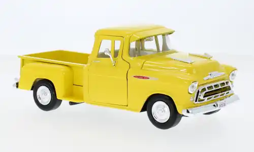 Chevrolet 3100 Stepside Pick Up, gelb, 1957, 1 24, Motormax | Neu im Shop