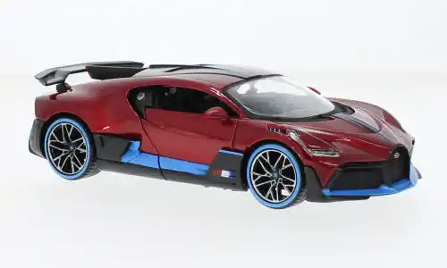 Bugatti Divo, rot/hellblau, 2024, 1 24, Maisto | Extra-Rabatt
