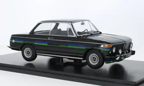 BMW 2002 Alpina, schwarz/Dekor, 1974, 1 18, KK Scale - Premium-Qualität