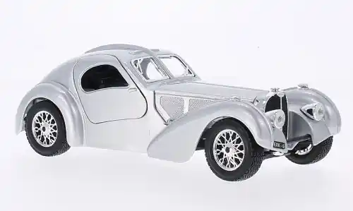 Bugatti Atlantic, silber, 1936, 1 24, Bburago - Nur diese Woche