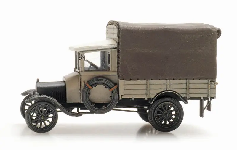Ford TT grau mit Haube -1 87- Fertigmodell aus Resin, lackiert - Neues Produkt