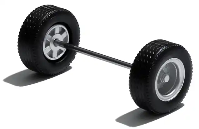 Radsatz silber lackiert, MEDI Aufliegerachse - Sparangebot