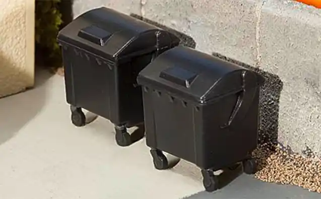 Direkt ab Werk - Müllcontainer, schwarz (2 Stück)