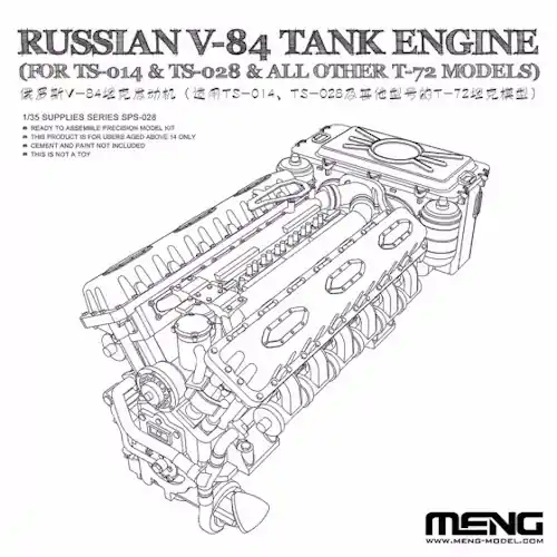 Russian V-84 Engine - Für alle T-72 Modelle | Preisnachlass