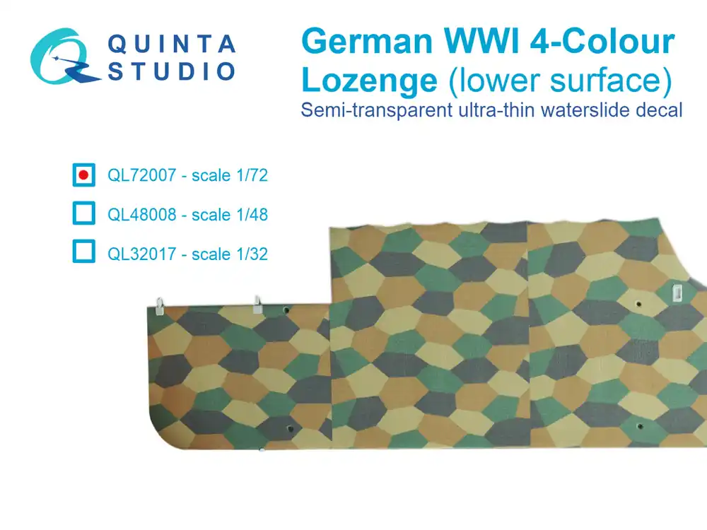 Letzte Stücke - German WWI 4-Colour Lozenge (lower surface)