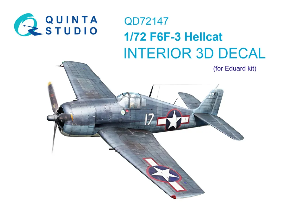 F6F-3 Hellcat 3D-Printed & coloured Interior on decal paper (Eduard) - Nicht verpassen