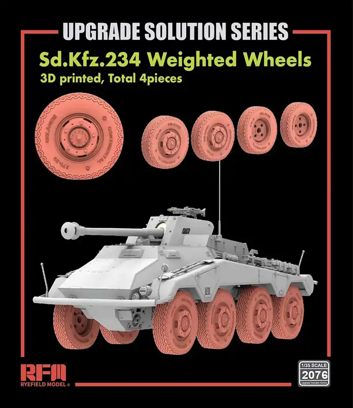 Sd.Kfz.234 Weighted Wheels Type A - 3D Printed - Neu eingetroffen