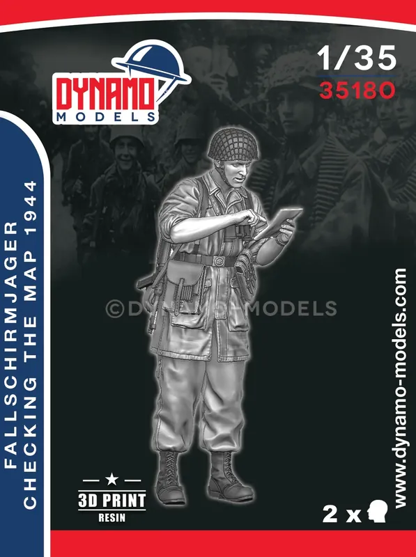 Fallschirmjager Checking The Map - Normandy 1944 | Sicher bezahlen