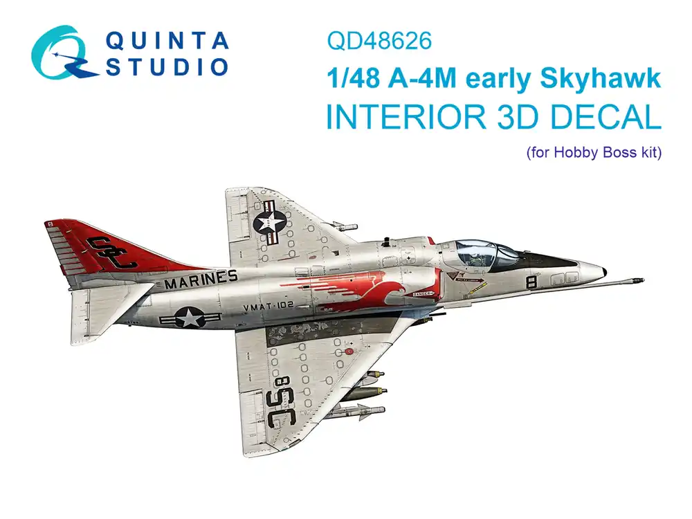 Sparangebot | A-4M Skyhawk 3D-Printed & Coloured Interior On Decal Paper (Hobby Boss)
