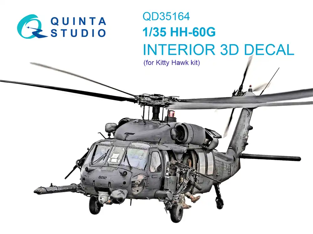 Hohe Qualität - HH-60G Pave Hawk 3D-Printed & Coloured Interior On Decal Paper (Kitty Hawk)