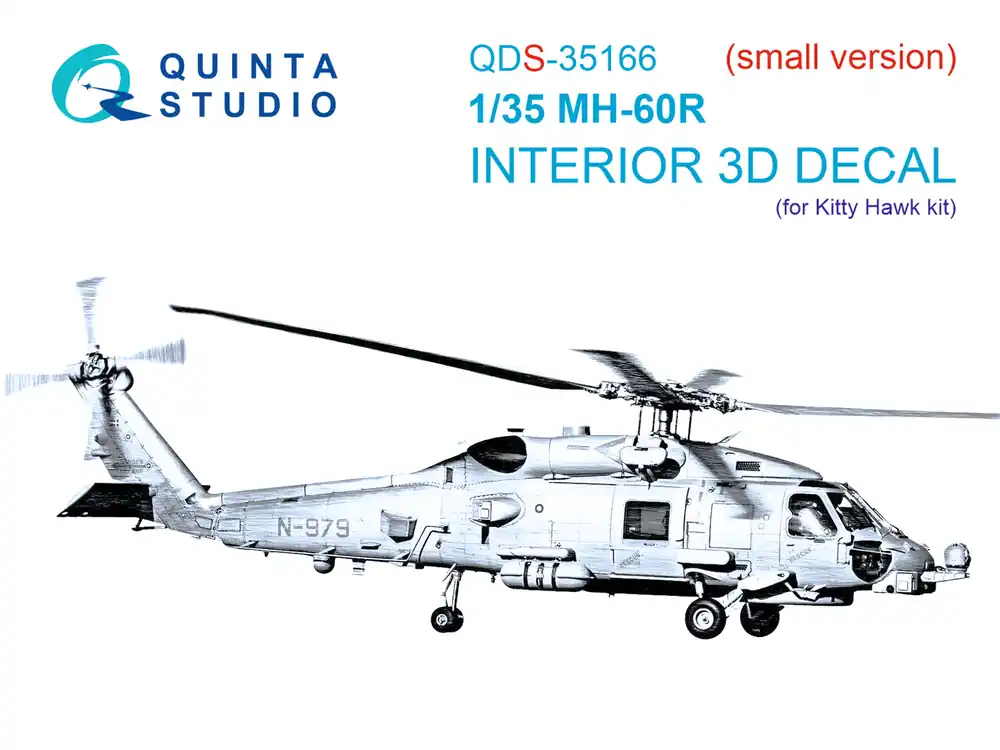 MH-60R Seahawk 3D-Printed & Coloured Interior On Decal Paper (Kitty Hawk) (Small Version) - Bestseller