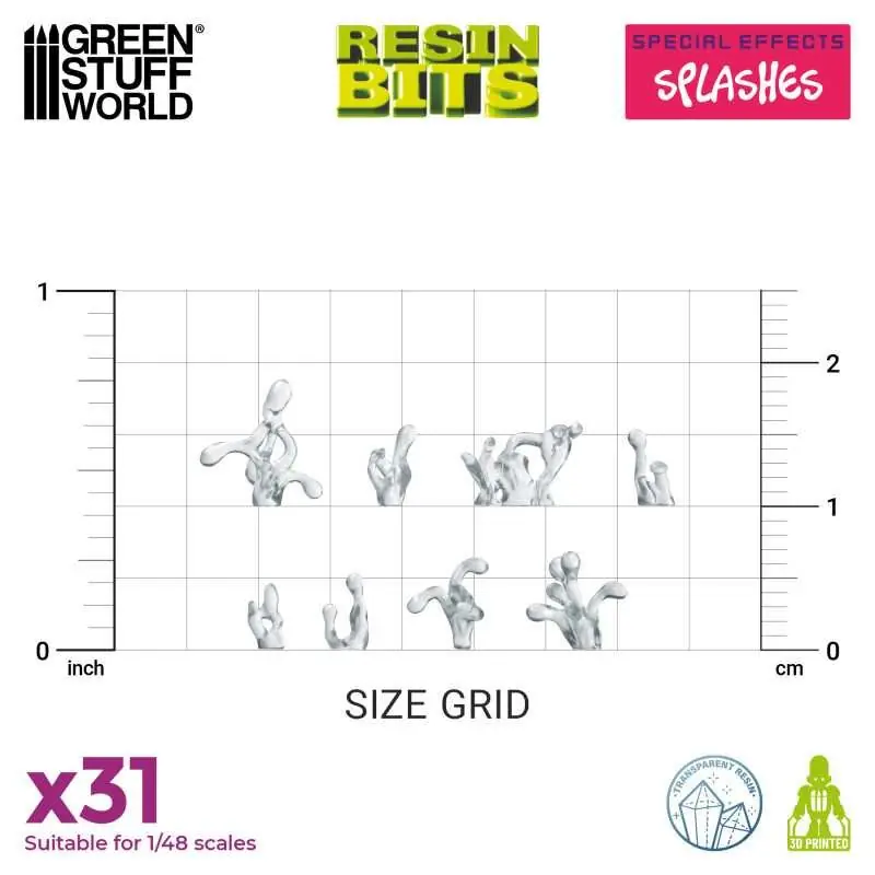 Green Stuff World - 3D printed set - Splash Effect | Schnell zugreifen