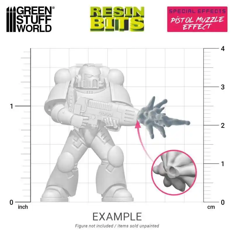 Sonderaktion - Green Stuff World - 3D printed set - Pistol Muzzle Flash